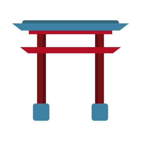 Asian arch building symbol vector illustration graphic designのイラスト素材