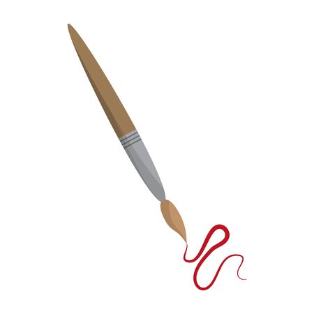 Paint brush drawing cartoon for paintのイラスト素材