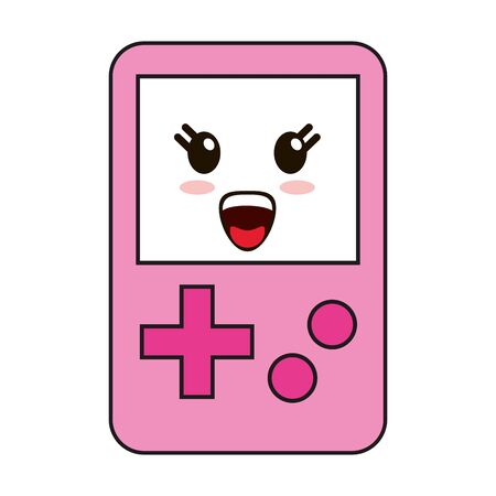 Tetris videogame cute kawaii cartoon vector illustration graphic designのイラスト素材