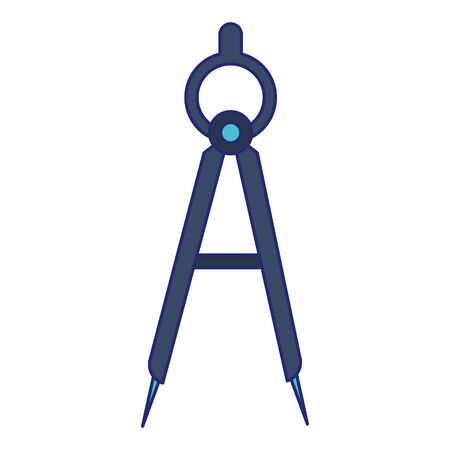 Compass geometric tool symbol isolated vector illustration graphic designのイラスト素材