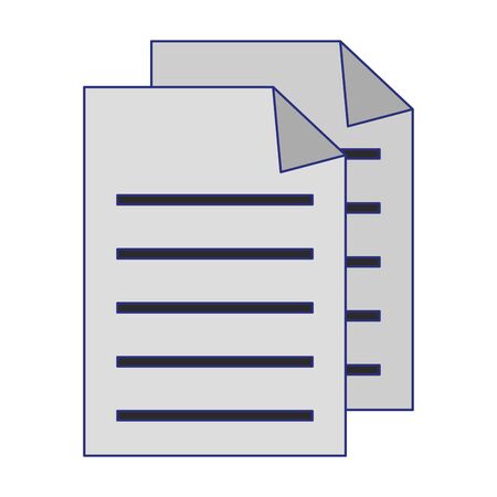 Documents with bent corner symbol vector illustration graphic designのイラスト素材