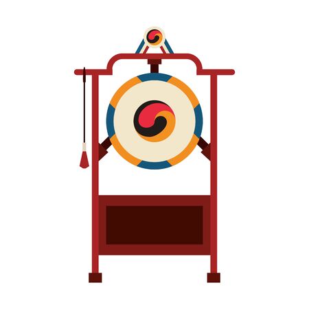 buk korean drum colorful instrument icon cartoon vector illustration graphic designのイラスト素材