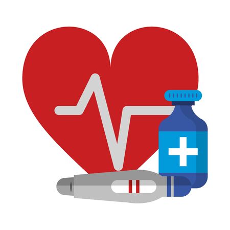 Medical healthcare elements and supplies vector illustration graphic designのイラスト素材