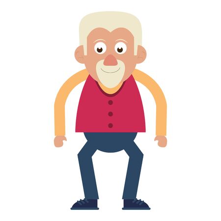 Elderly man grandfather isolated isolated vector illustration graphic designのイラスト素材