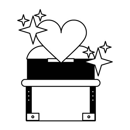 Videogames chest and heart cartoons vector illustration graphic designのイラスト素材