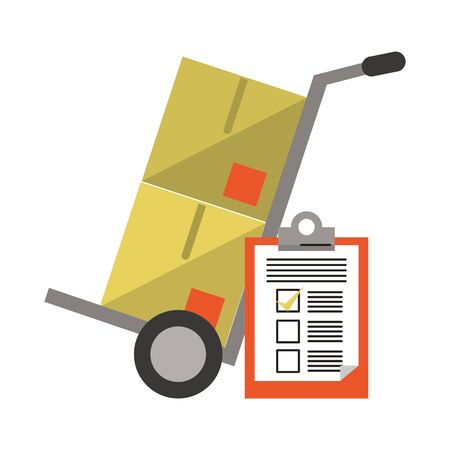 Delivery and logistics symbols and elements vector illustration graphic designのイラスト素材