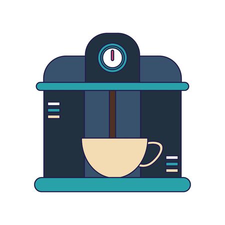 Coffee espresso machine serving drink in mug vector illustration graphic designのイラスト素材