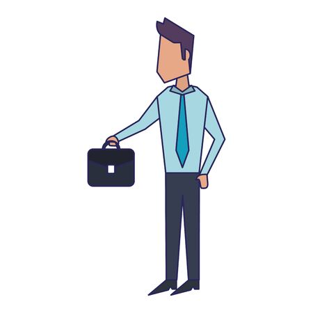 Executive businessman with briefcase avatar vector illustration graphic designのイラスト素材