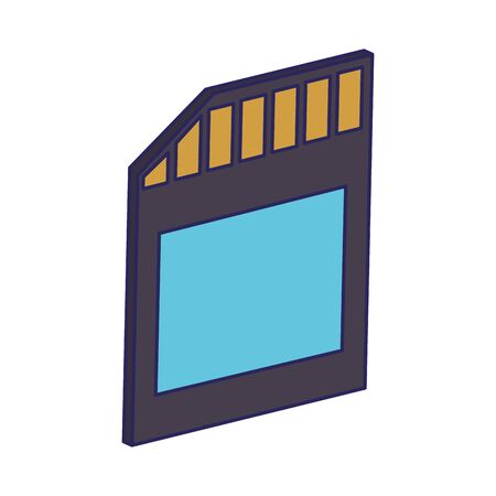 Micro sd portable storage device isolated vector illustration graphic designのイラスト素材
