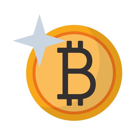Bitcoin cryptocurrency symbol coin isolated vector illustration graphic designのイラスト素材
