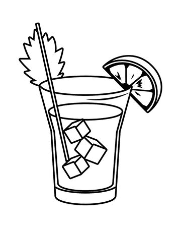 alcoholic drink beverage cocktail cartoon vector illustration graphic designのイラスト素材