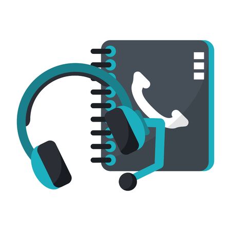 Technical support and customer service symbols vector illustration graphic designのイラスト素材