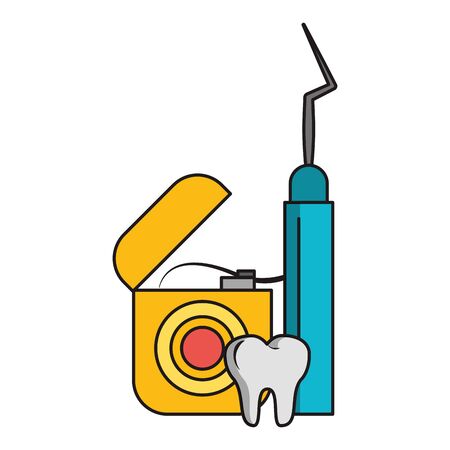 Dental care health and hygiene symbols and elements vector illustration graphic designのイラスト素材