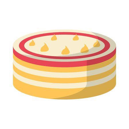 Big cake delicious dessert food cartoon vector illustration graphic designのイラスト素材