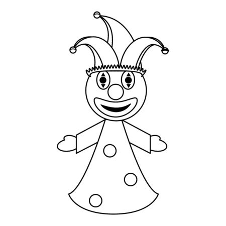 Clown pupet cartoon isolated Designeのイラスト素材