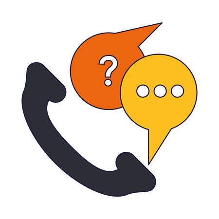Technical support and customer service symbols vector illustration graphic designのイラスト素材