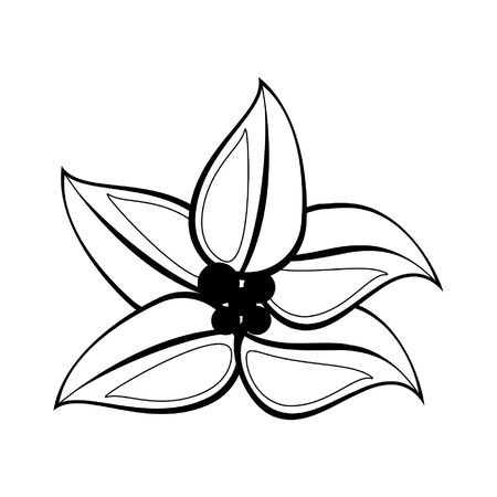 plant leaves icon cartoon isolated vector illustration graphic designのイラスト素材