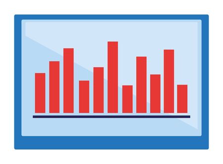 data chart bar diagram icon cartoon isolated vector illustration graphic designのイラスト素材