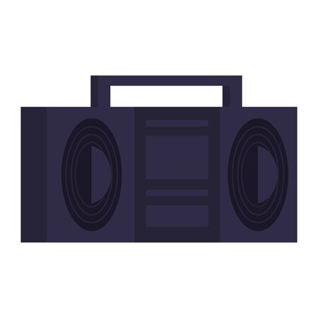 Retro videogame radio stereo pixelated cartoon isolated vector illustration graphic designのイラスト素材