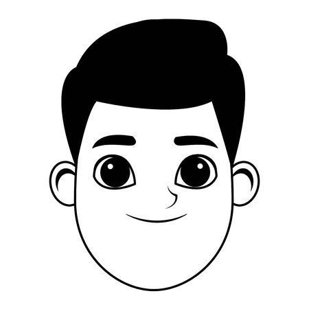 young little kid  profile picture avatar cartoon character portrait vector illustration graphic designのイラスト素材