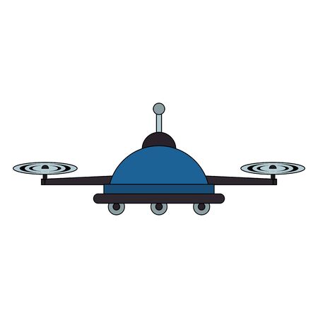 air drone remote control technology blue device cartoon vector illustration graphic designのイラスト素材