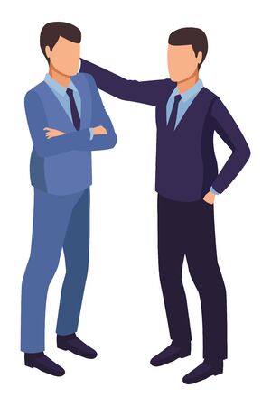 technology software businessmen with diary symbol vector illustration graphic designのイラスト素材