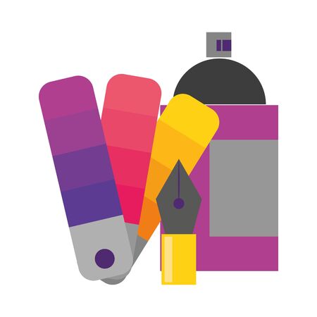 Graphic design digital tools and symbols for creative process, art and ideas. illustration editable imageのイラスト素材