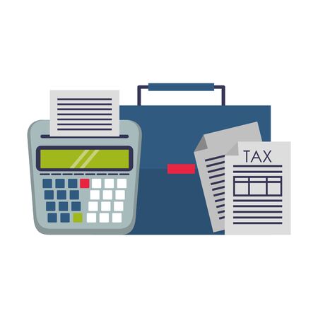 state government tax business balance calculation work personal finance elements cartoon vector illustration graphic designのイラスト素材