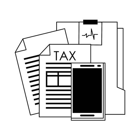 state government tax business balance calculation work personal finance elements cartoon vector illustration graphic designのイラスト素材