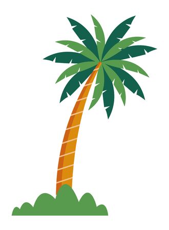 palm tree with bush icon cartoon vector illustration graphic designのイラスト素材