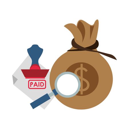 saving money business finance banking payment concept elements cartoon vector illustration graphic designのイラスト素材