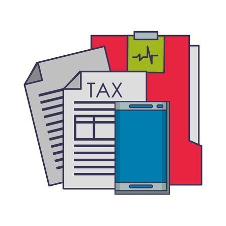state government tax business balance calculation work personal finance elements cartoon vector illustration graphic designのイラスト素材