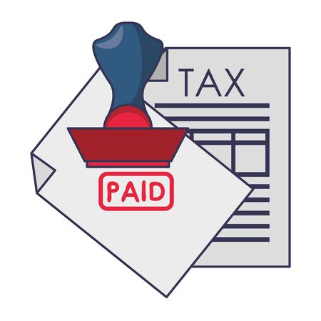 state government tax business balance calculation work personal finance payment elements cartoon vector illustration graphic designのイラスト素材