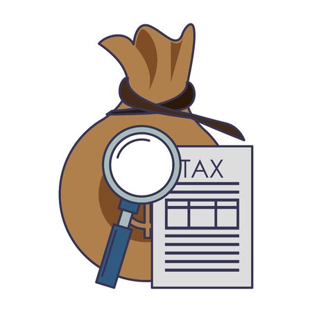state government tax business balance calculation work personal finance elements cartoon vector illustration graphic designのイラスト素材