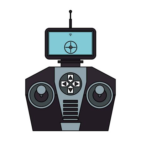 air drone remote control technology device cartoon vector illustration graphic designのイラスト素材