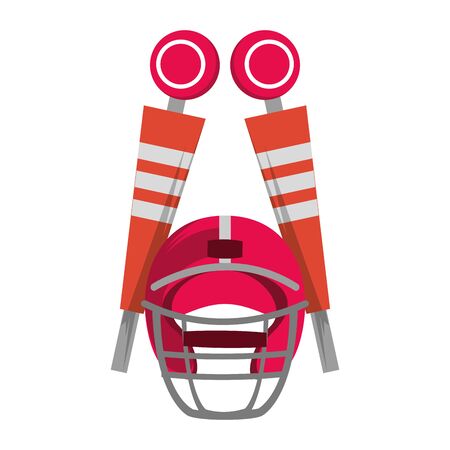 american football sport game helmet with sidelines cartoon vector illustration graphic designのイラスト素材