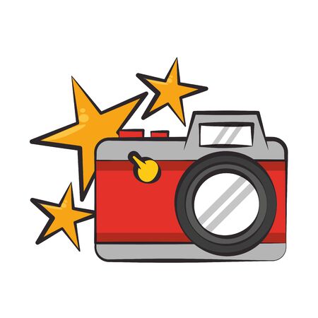 pop art retro vintage classic sexy cool trendy, photography objects cartoon vector illustration graphic designのイラスト素材