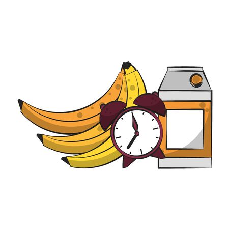 healthy diet nutrition eating lifestyle, vegan and organic objects cartoon vector illustration graphic designのイラスト素材