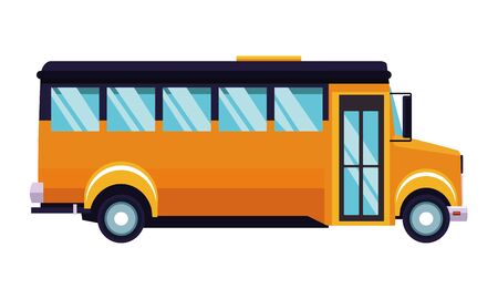 School bus public vehicle sideview ,vector illustration .graphic design.のイラスト素材