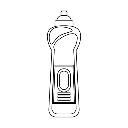 Disinfectant soap bottles with dispenser isoalted symbol vector illustration graphic design.のイラスト素材