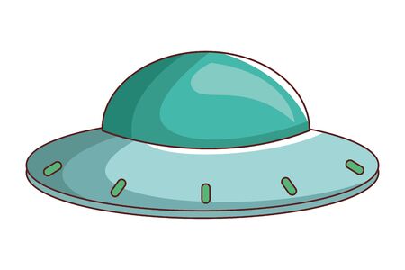 UFO spaceship universe alien cartoon vector illustration graphic designのイラスト素材