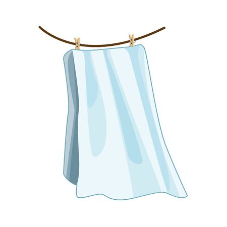laundry wash and cleaning hanging clothes icon cartoon vector illustration graphic designのイラスト素材