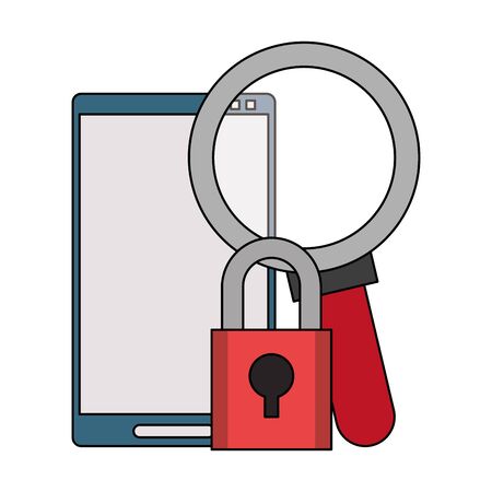 Business technology and security system symbols vector illustration graphic designのイラスト素材