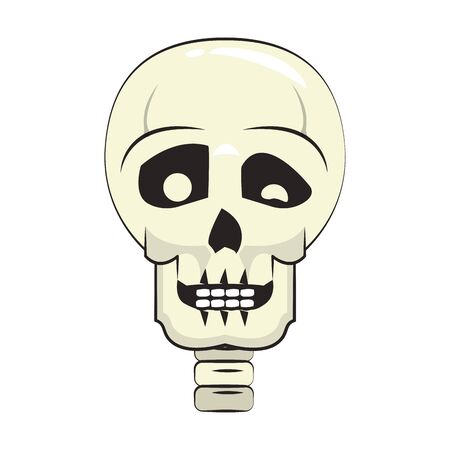 skull dead human anatomy cartoon vector illustration graphic designのイラスト素材