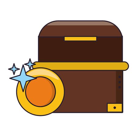Videogames chest and coin cartoons vector illustration graphic designのイラスト素材