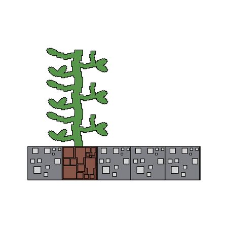 videogame pixelated retro art digital entertainment, fantasy stairs cartoon vector illustration graphic designのイラスト素材