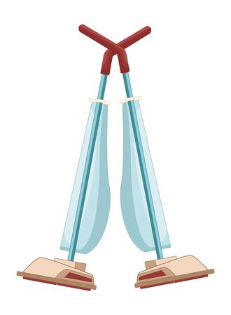cleaning and hygiene equipment two vacuum cleaner vector illustration graphic designのイラスト素材
