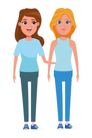 avatar women avatar blonde woman profile picture cartoon character portrait vector illustration graphic designのイラスト素材