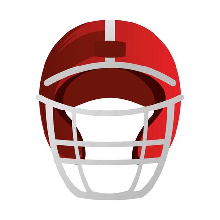 american football sport game helmet uniform protection accesory cartoon vector illustration graphic designのイラスト素材