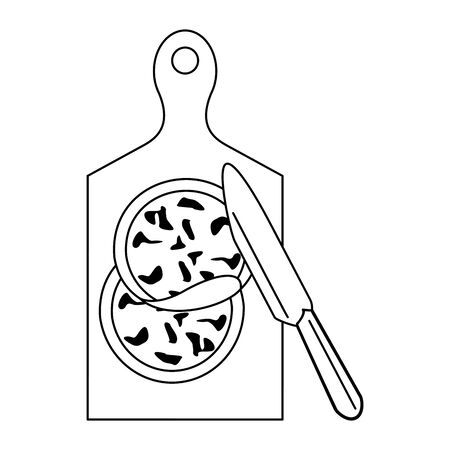 Barbecue food on table with knife vector illustration graphic designのイラスト素材